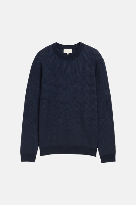 Pull col O - bleu