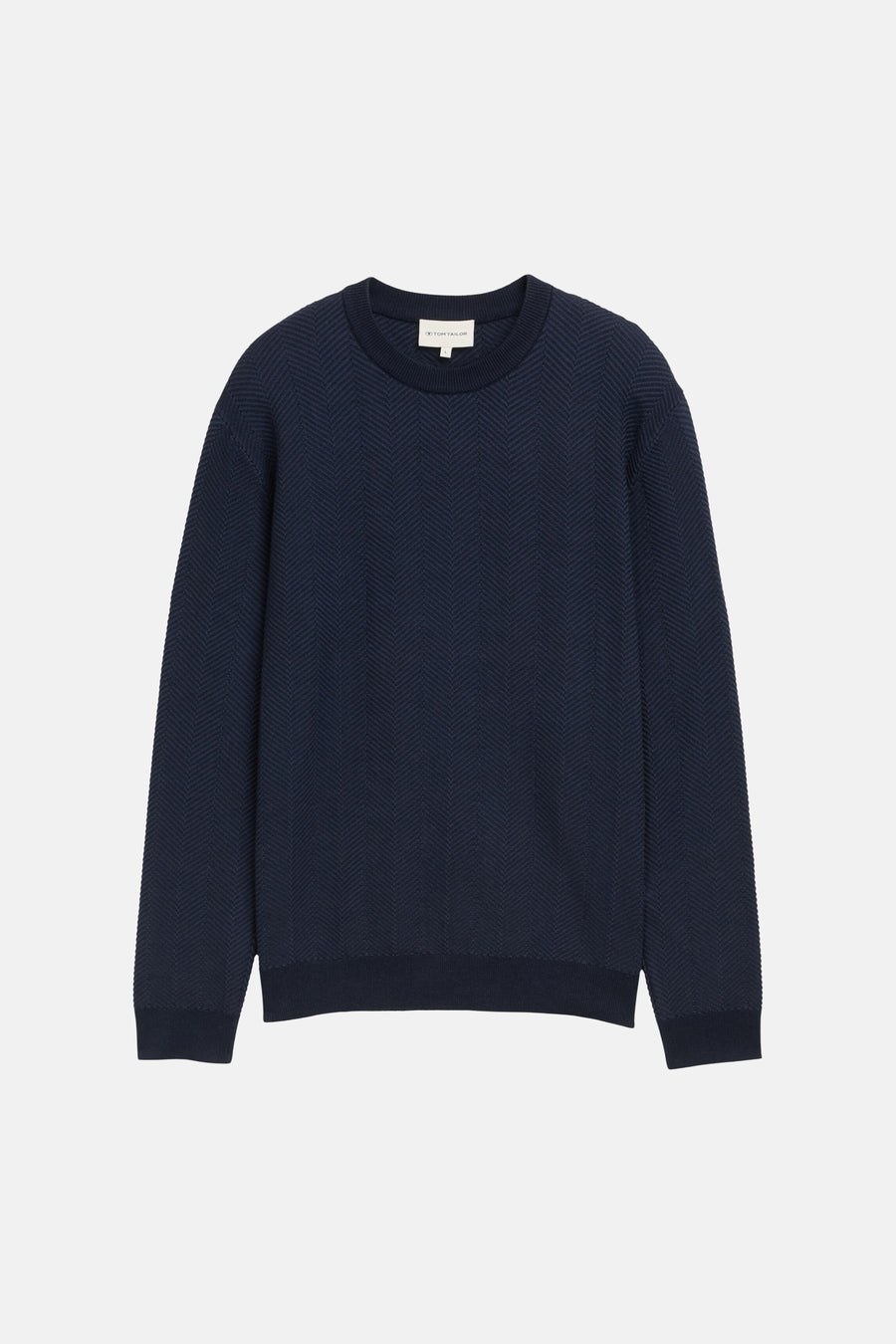 Pull col rond bleu - Tom Tailor