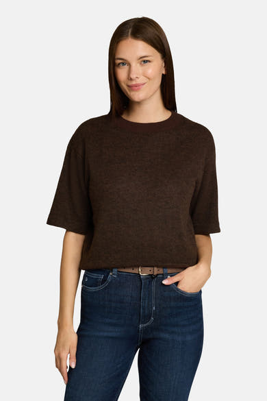 Pull col rond brun - Tom Tailor