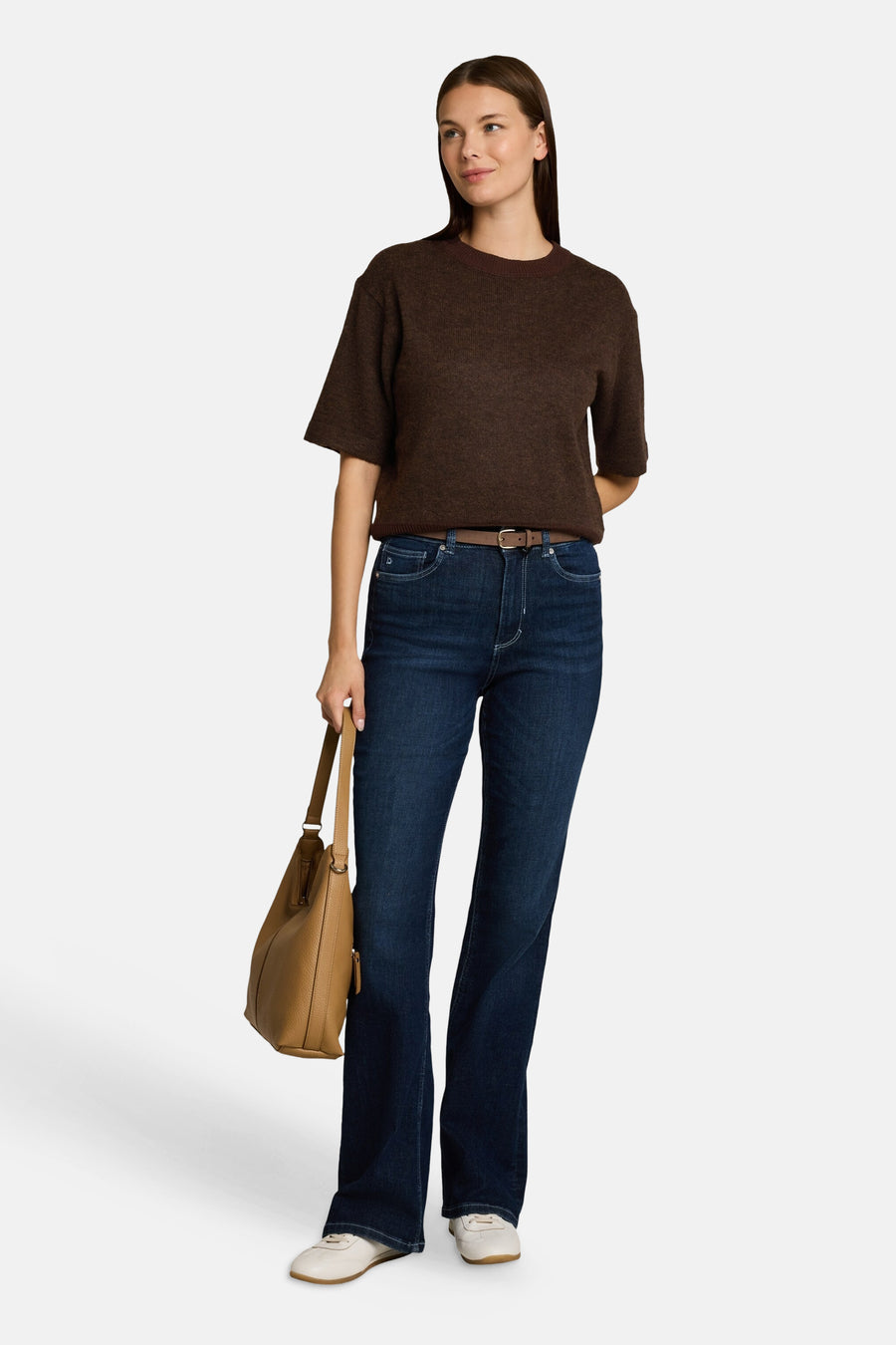 Pull col rond brun - Tom Tailor