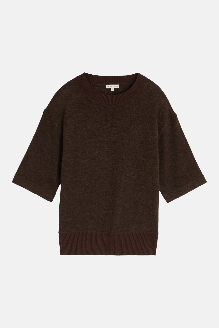 Pull col rond brun - Tom Tailor