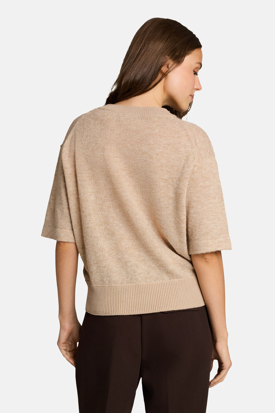 Pull col rond beige - Tom Tailor