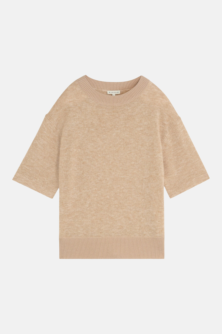 Pull col rond beige - Tom Tailor