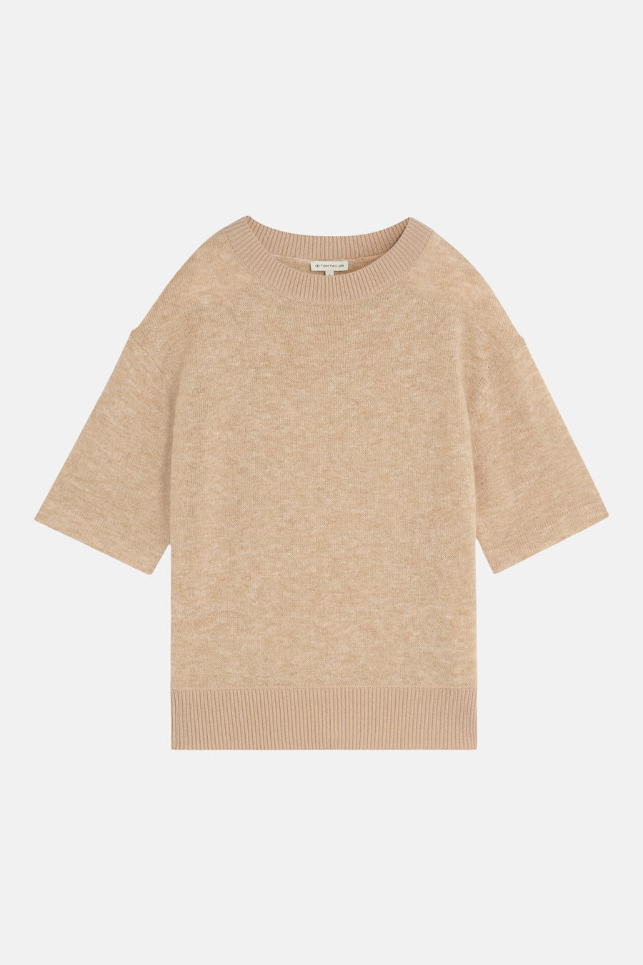 Pull col rond beige - Tom Tailor