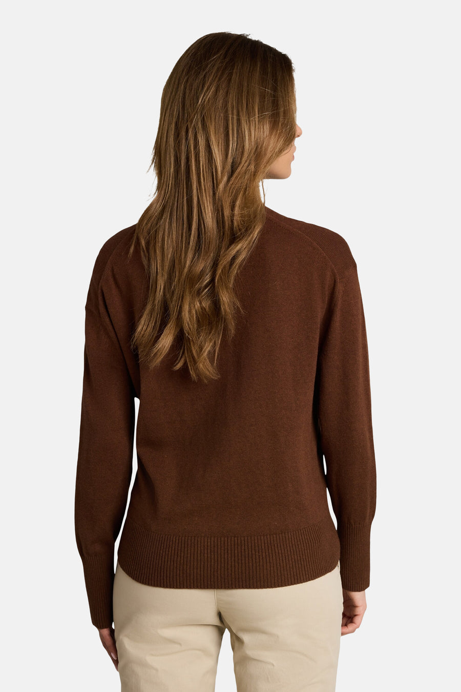 Pull col V cognac - Tom Tailor