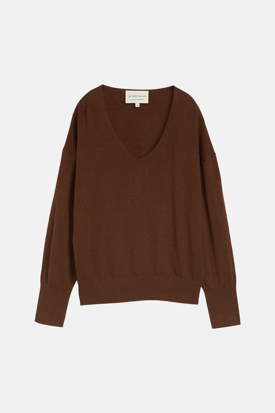 Pull col V cognac - Tom Tailor