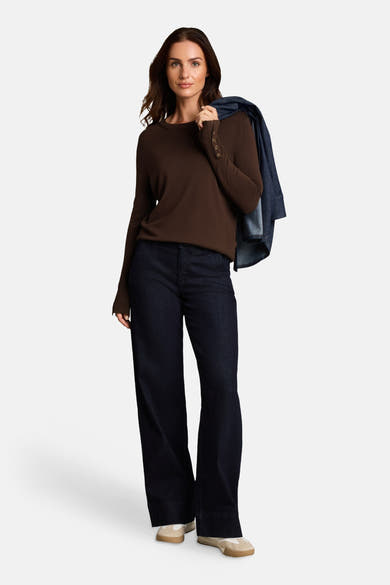 Pull col rond brun - Tom Tailor