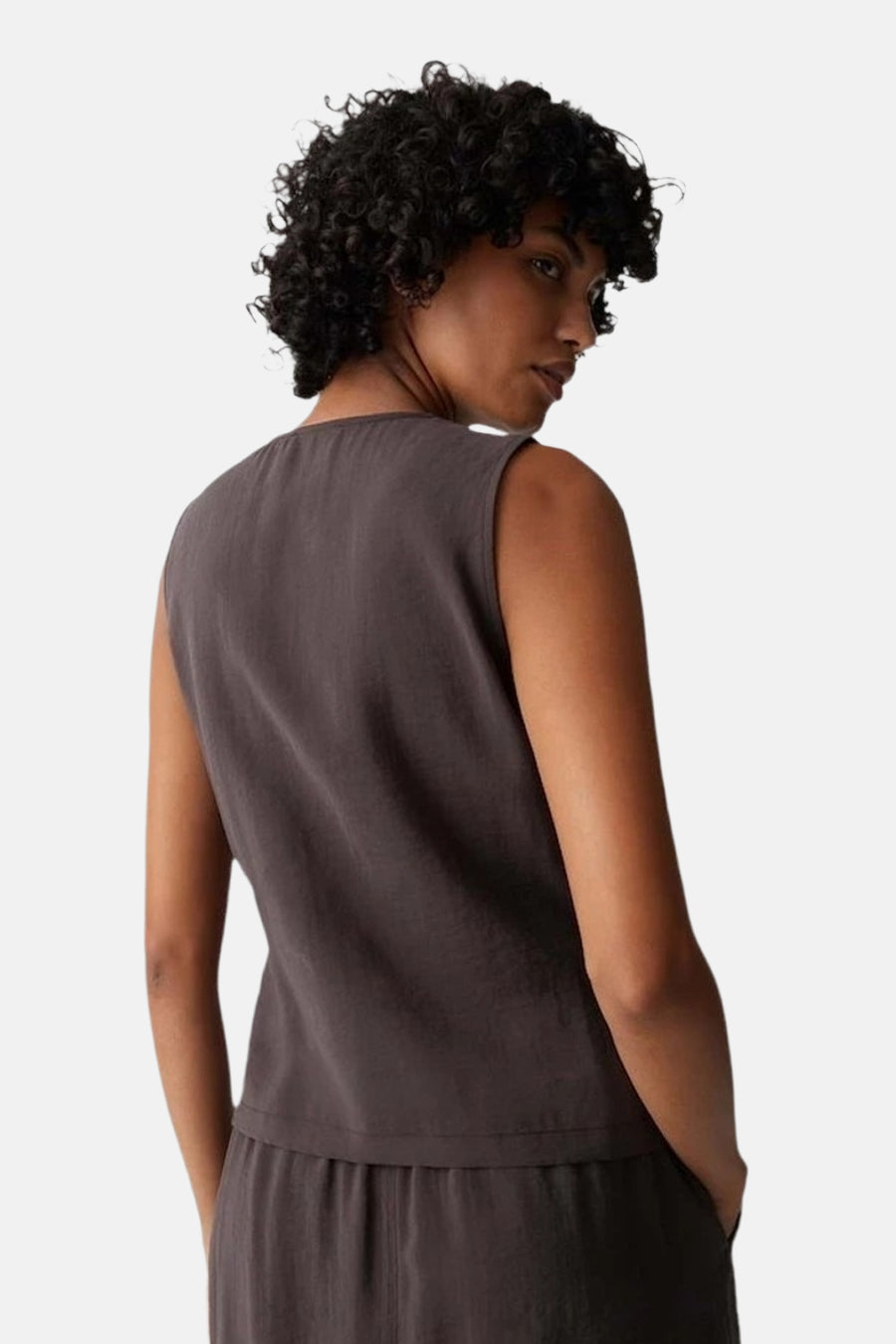 Blouse (zonder mouwen) bruin - OPUS