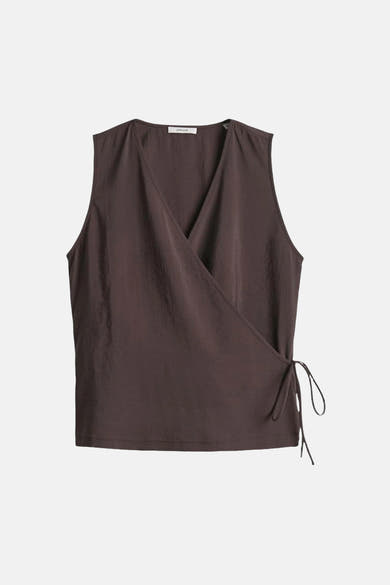 Blouse (zonder mouwen) bruin - OPUS