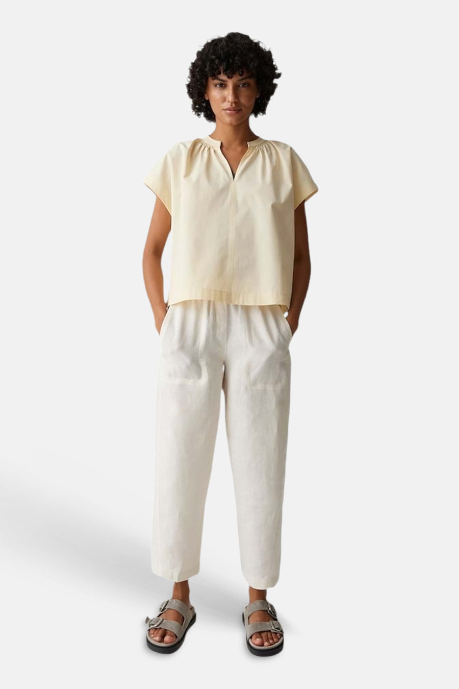 Blouse (lange mouwen) geel - OPUS