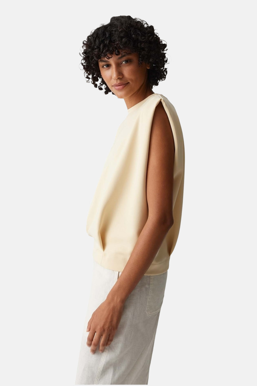 Sweat col rond jaune - OPUS