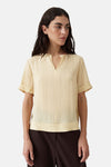 Blouse à manches courtes - jaune