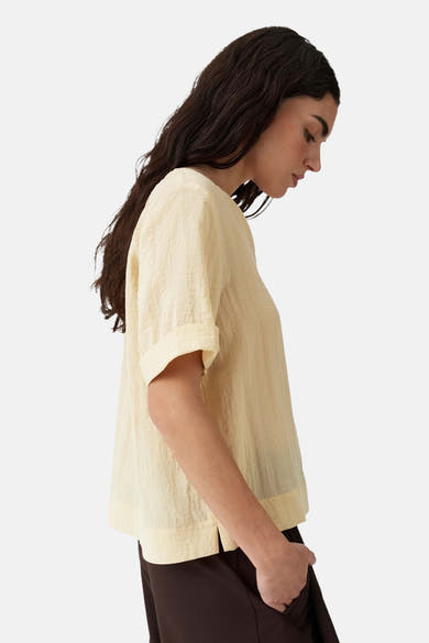 Blouse à manches courtes - jaune