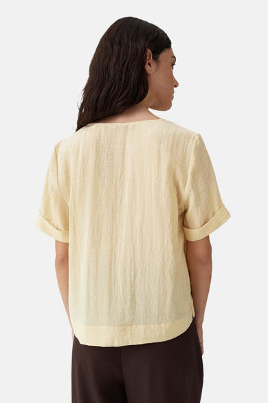 Blouse à manches courtes - jaune