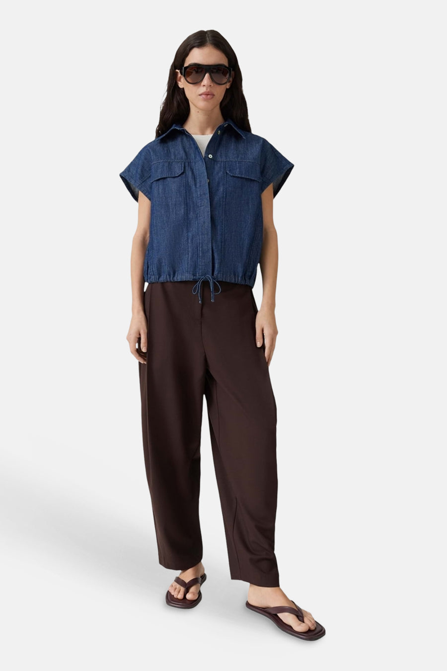 Chemisier sans manches - dark blue denim