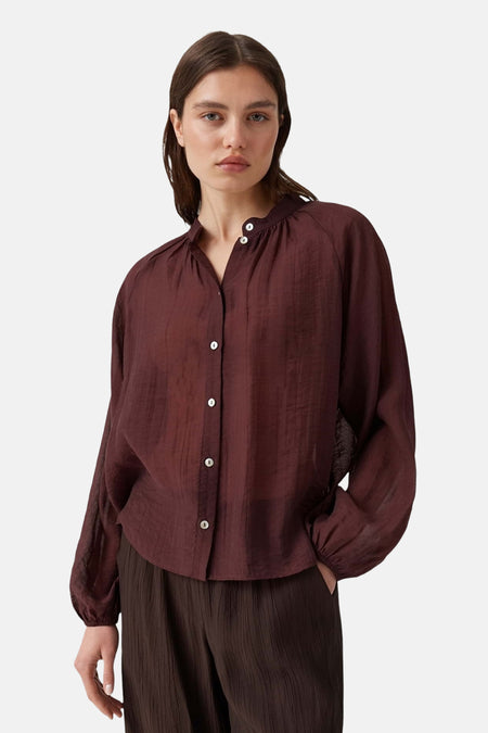 Blouse (lange mouwen) roze - OPUS