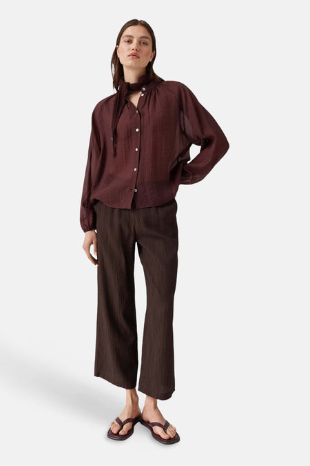 Blouse (lange mouwen) roze - OPUS