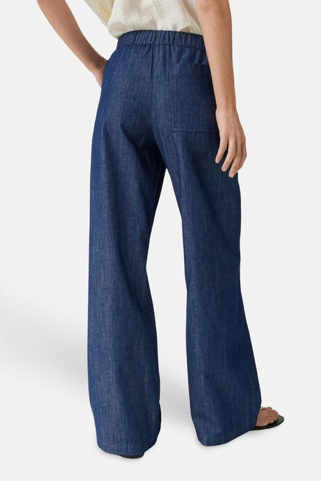 Dames sb seizoensbroek elastic mid blue denim - OPUS