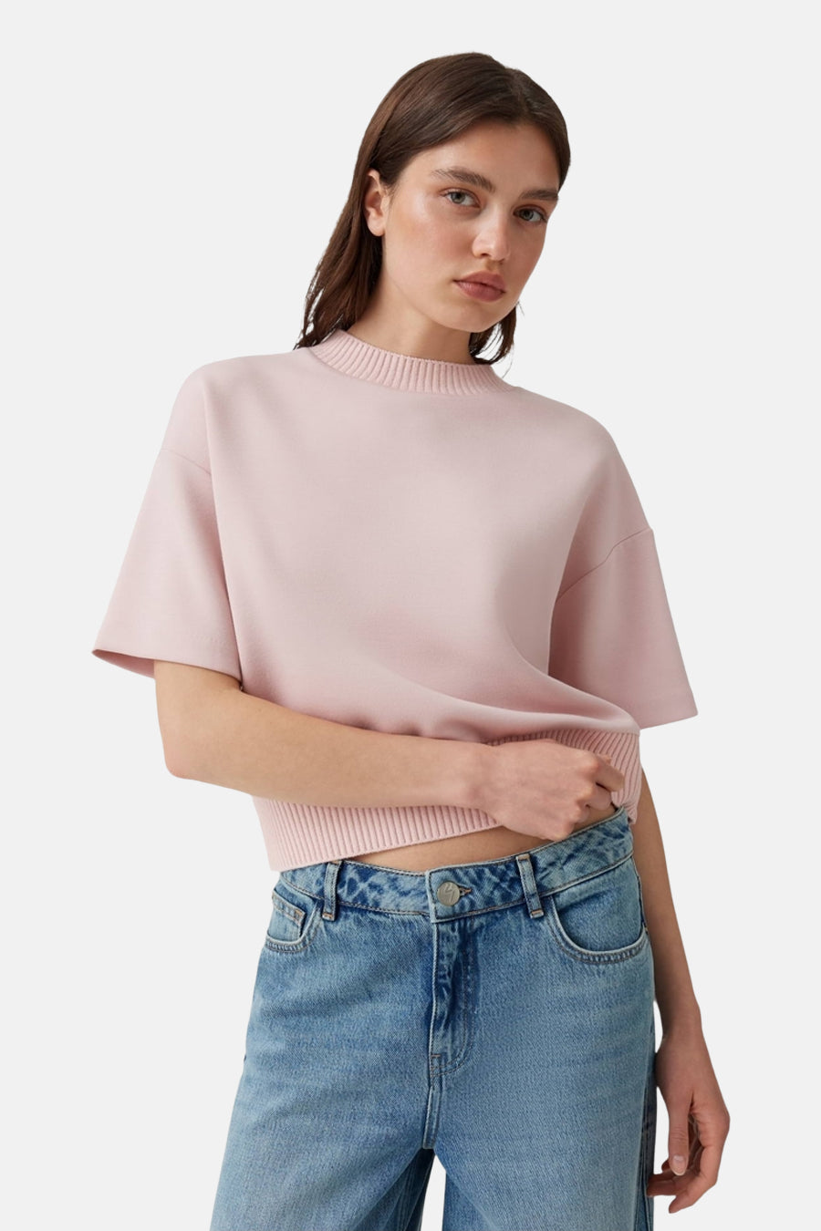 Sweater O hals - roze