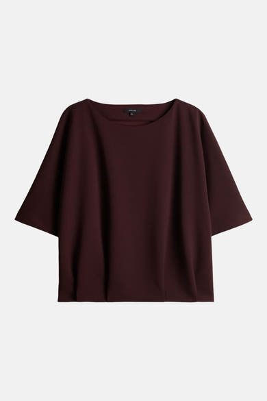 Sweat col O - Bordeaux