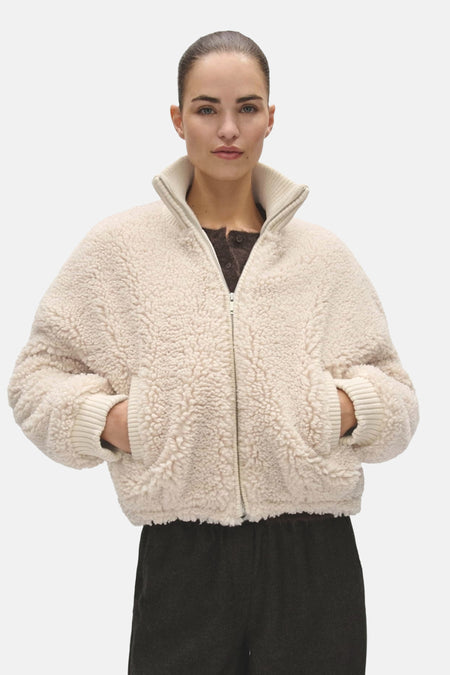 Dames tops jas bomber beige - OPUS