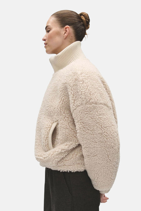 Dames tops jas bomber beige - OPUS