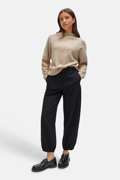Sweat col O - beige