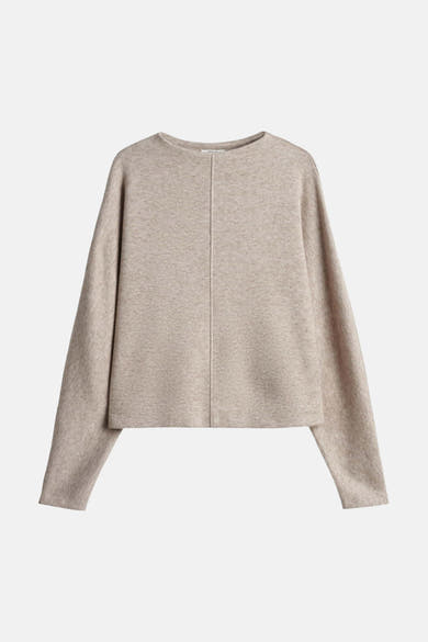Sweat col O - beige