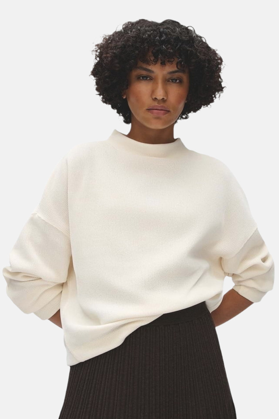 Sweater met ronde hals ecru - OPUS