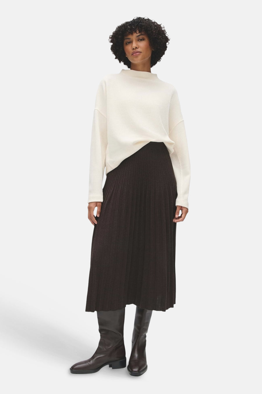 Sweater met ronde hals ecru - OPUS