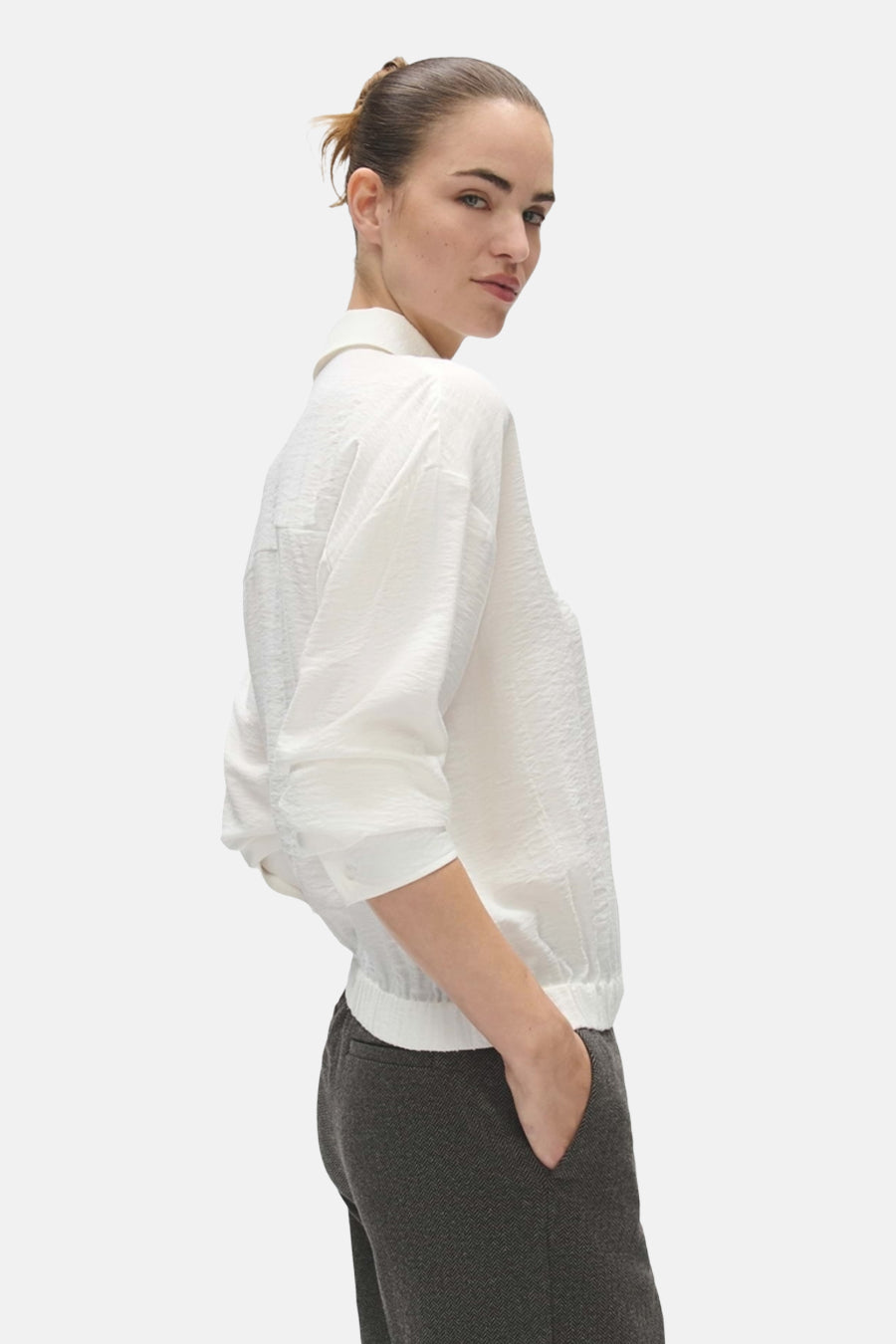 Blouse met lange mouwen - ecru