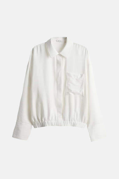 Blouse met lange mouwen - ecru
