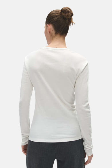 T-shirt OPUS écru à manches longues, vu de dos