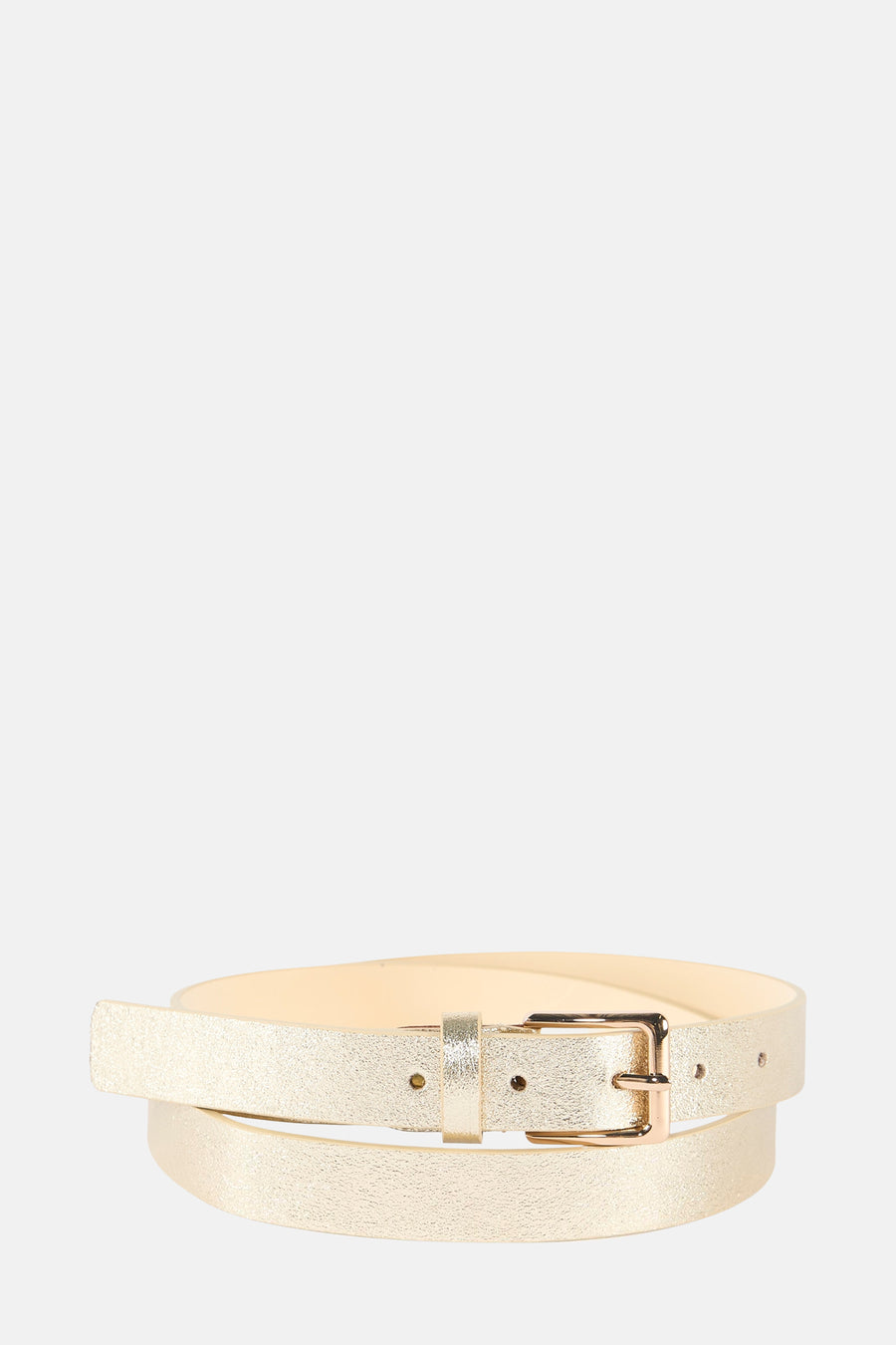 Gouden riem van Access® met gouden gesp en glittertextuur.