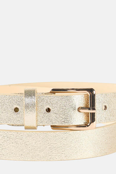 Ceinture dorée Access® avec boucle rectangulaire et effet texturé.