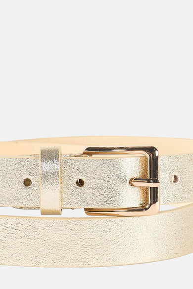 Ceinture dorée Access® avec boucle rectangulaire et effet texturé.
