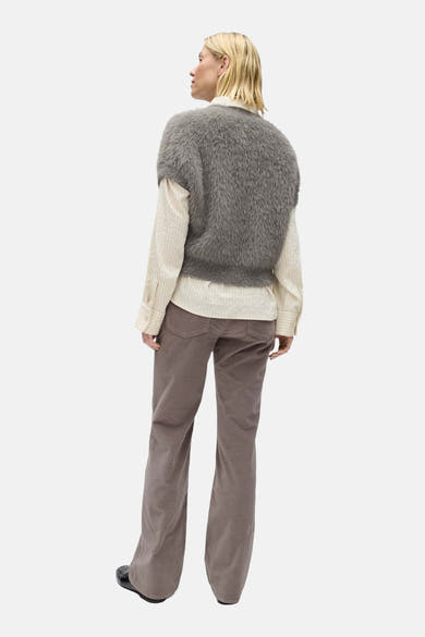 Dames tops pull zonder mouw beige - OPUS