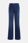 Wijd uitlopende spijkerbroek in donkerblauw denim van RAPHAELA, met elastische tailleband en losse pasvorm.