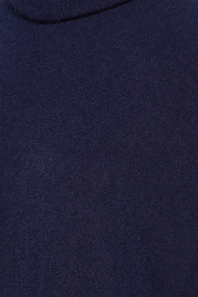 Débardeur bleu par Terra di Siena, en maille texturée et col montant.
