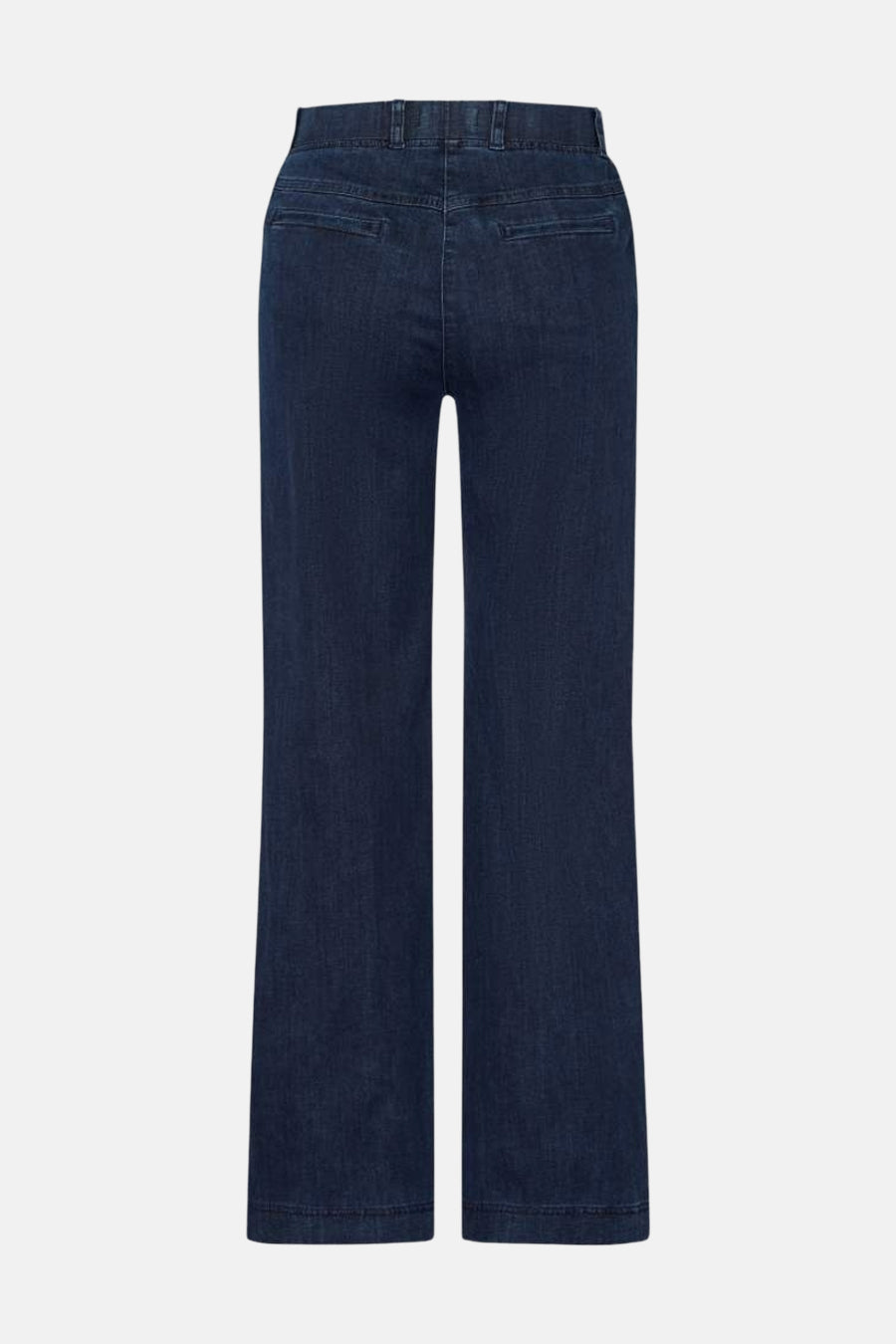 Wijde spijkerbroek in donkerblauw denim van RAPHAELA, met achterzakken en een losse pasvorm.
