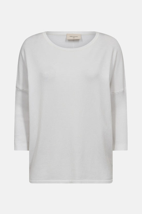 Pull col rond Blanc - FREEQUENT