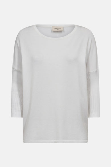 Pull met ronde hals - wit