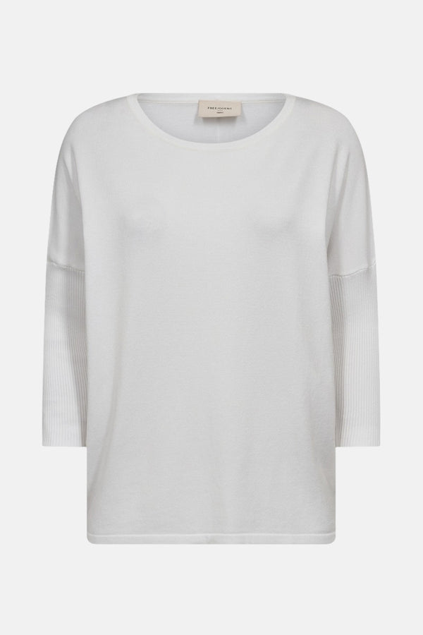 Pull col rond Blanc - FREEQUENT