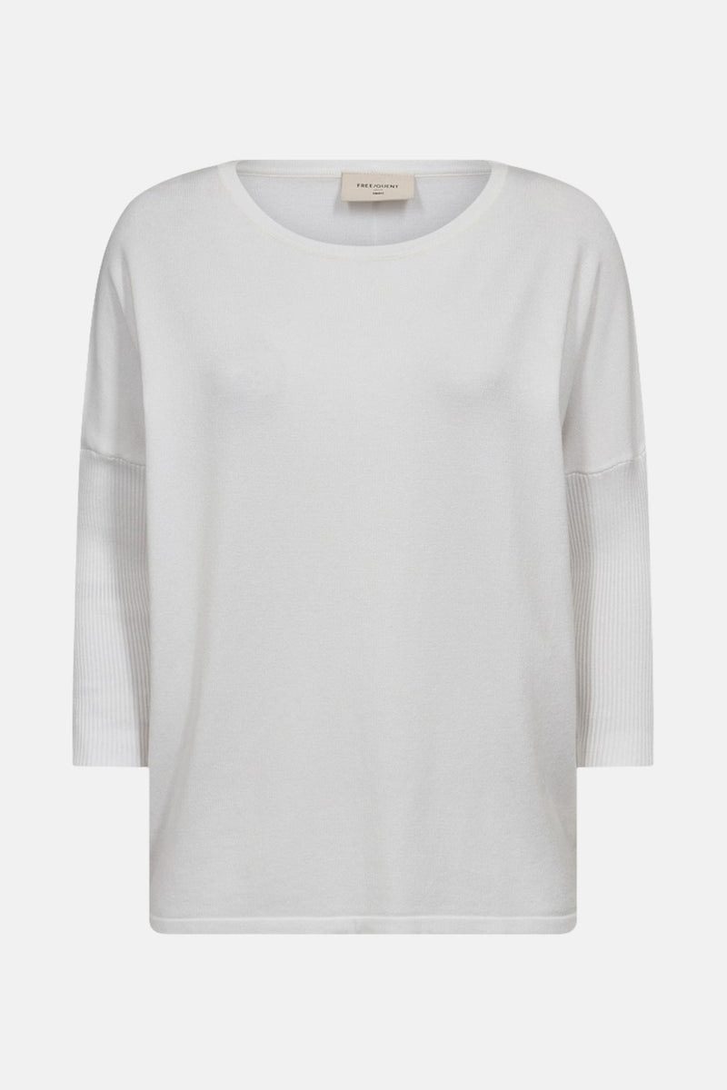 Pull met ronde hals - wit