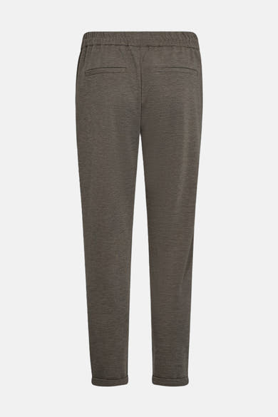 Pantalon de costume taupe de FREEQUENT, avec une texture subtile et des poches arrière discrètes.