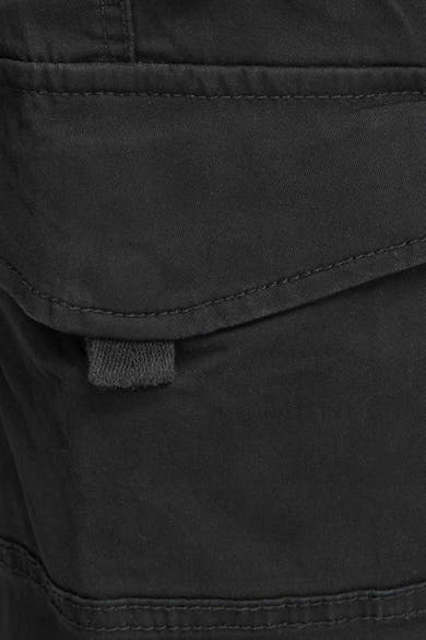 Pantalon cargo noir par JACK & JONES JEANS INTELLIGENCE, avec poche à rabat texturée.