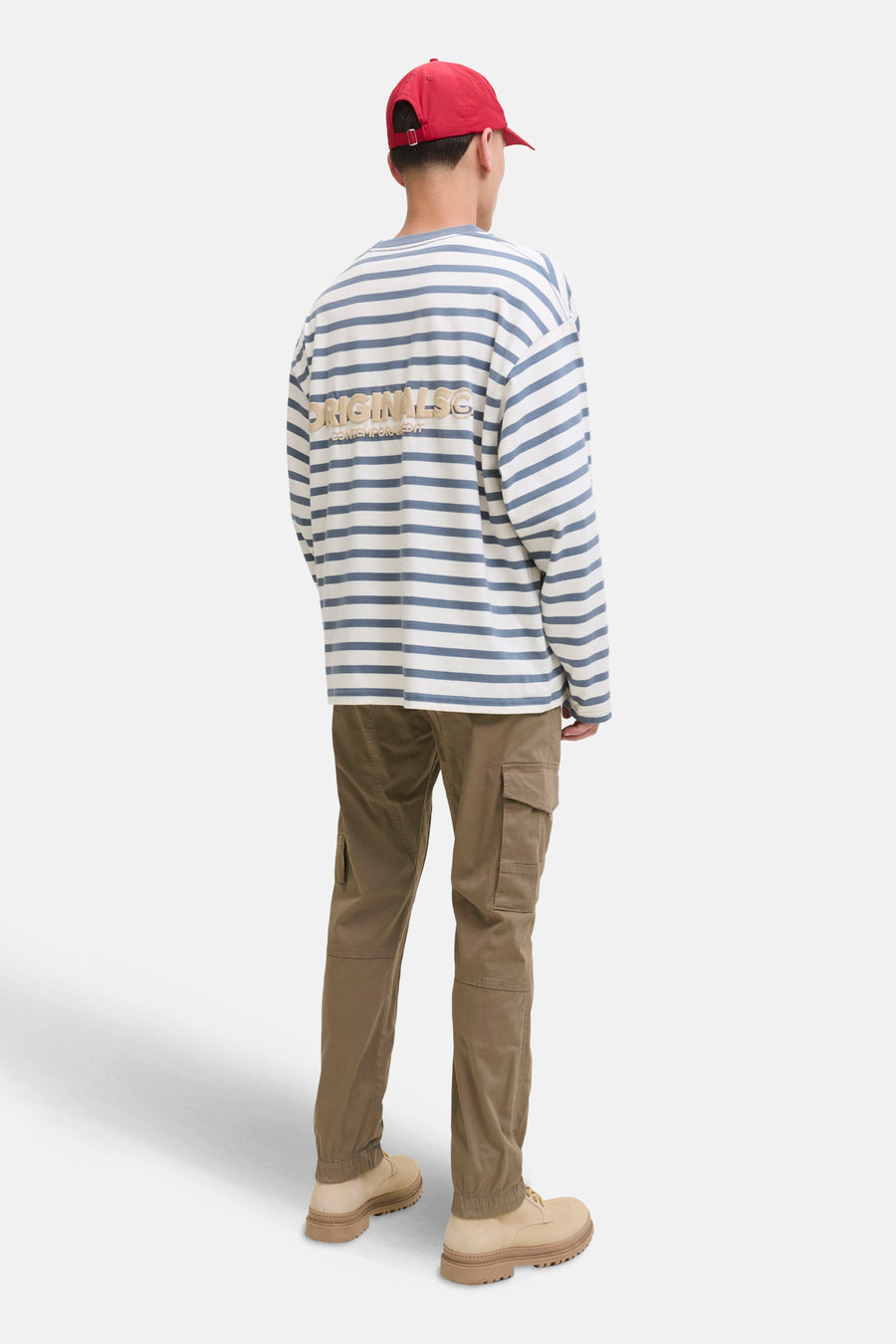 Pantalon cargo brun de JACK & JONES JEANS INTELLIGENCE, avec poches cargo et ourlets élastiqués.