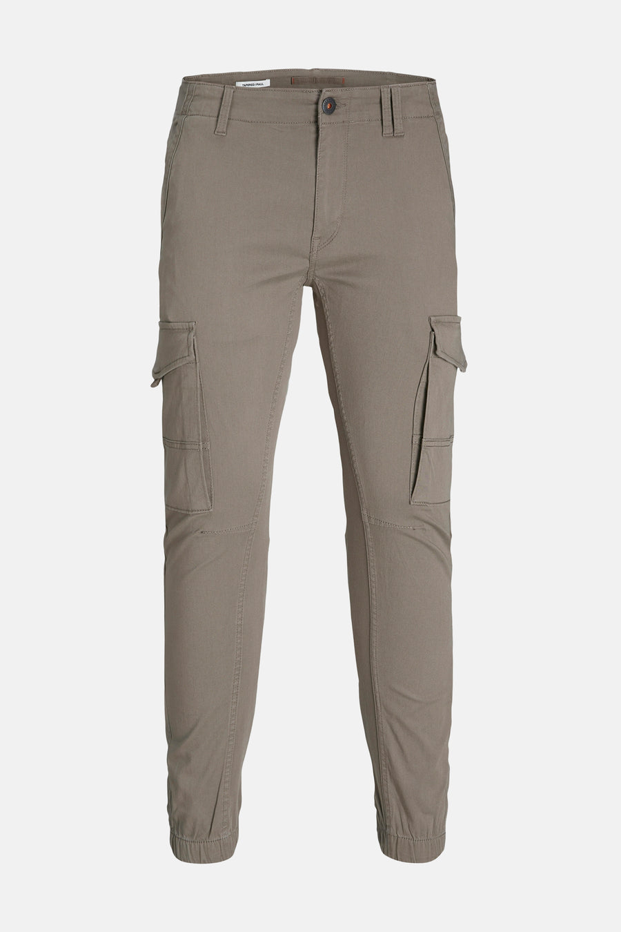 Bruine cargobroek van JACK & JONES JEANS INTELLIGENCE met zijzakken en elastische zomen.