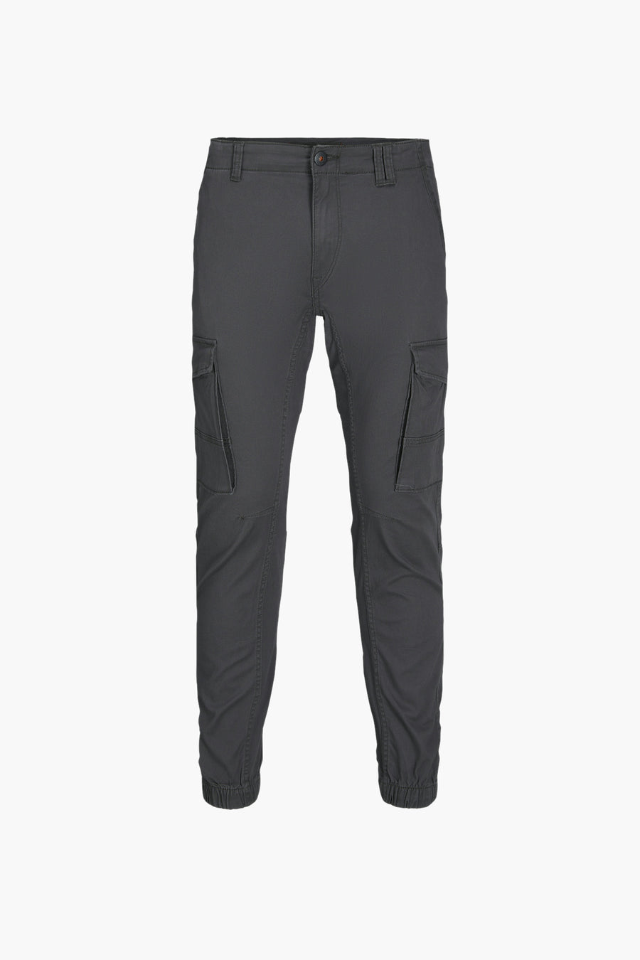 Grijze chino van JACK & JONES JEANS INTELLIGENCE met cargozakken en elastische zoom.