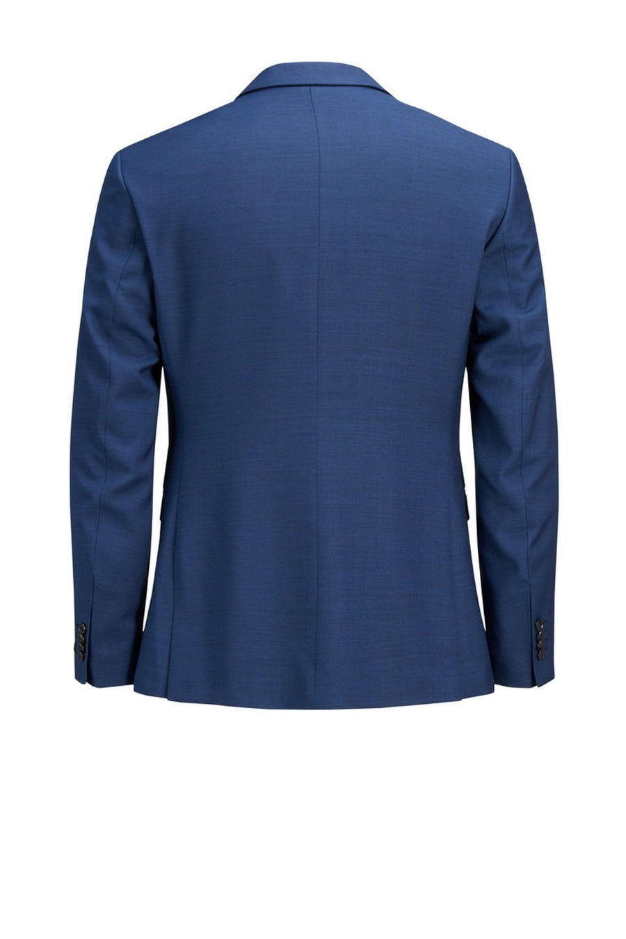 Blazer bleu de PREMIUM by JACK & JONES, vue arrière, avec boutons aux poignets.